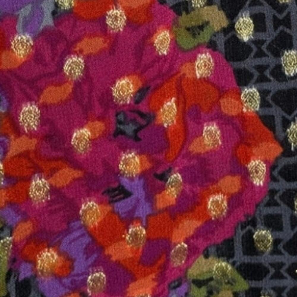 Anthropologie Fiorella Blouse Sheer Floral Metallic Dots - Size 8 - Picture 5 of 8
